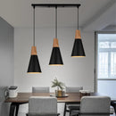 Axyaa Nordic Bar Wood Pendant Lights: Modern Aluminum Lamp Shade for Home Lighting