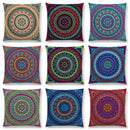 Axyaa Boho Rainbow Mandala Pillow Case Sun Moon Flowers Dream Fantasy Cover