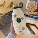 Axyaa Double Stainless Thermos Bottle With Straw - Portable Vacuum Flask for Outdoors