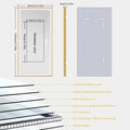 Axyaa LED Aluminum Frame Mirror: Large Wall Mount, Anti-Fog, Dimmable Front Light, 3 Colors