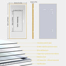 Axyaa LED Aluminum Frame Mirror: Large Wall Mount, Anti-Fog, Dimmable Front Light, 3 Colors