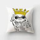 Axyaa Cartoon Dogs Feather Print Pillowcase Home Decor Sofa Seat Cushion Cover