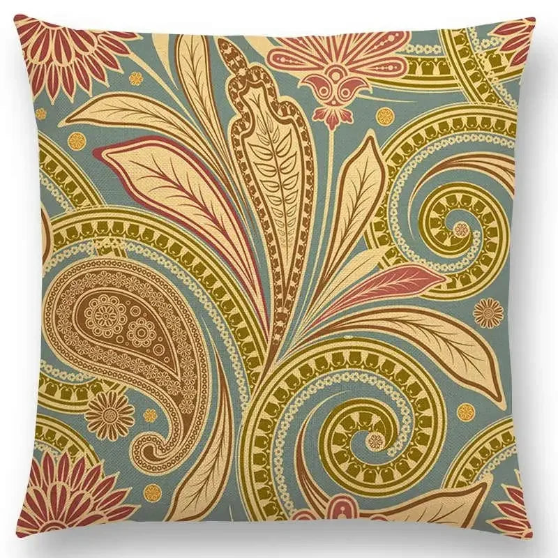 Axyaa Boho Paisley Floral Navajo Geometric Fantasy Pillowcase Suite.