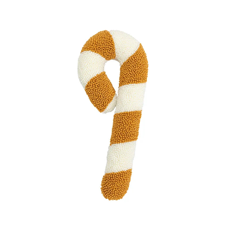 Axyaa Candy Cane Pinwheel Cushion - Green Red Gold - Kids Room Party Decor