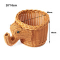 Axyaa Rattan Fruit Plate - Multipurpose Woven Animal Style Storage Tray