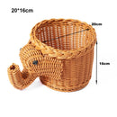 Axyaa Rattan Fruit Plate - Multipurpose Woven Animal Style Storage Tray
