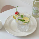 Axyaa Bowknot Glass Cup Set: Kawaii Korean Coffee & Juice Drinking Glasses