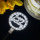 Axyaa LED Cake Topper Night Light, Happy Birthday & Valentine's Day Cake Decoration