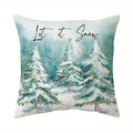 Axyaa Winter Deer & Christmas Words Pattern Cushion Cover - Sofa, Bedroom, Car Pillow Cover