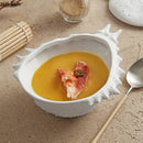 Axyaa Crab-Shaped Ceramic Soup Bowl with Lid: Thick, Creative, and Unique Tableware