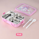 Axyaa Kids' Cartoon Thermal Steel Lunch Box with Spoon - Leak-Proof Bento Box