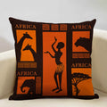 Axyaa African Dancer Linen Cushion Cover in Exotic Style Art Impression