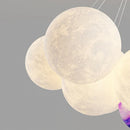 Axyaa Moon Bubble Chandelier, Black Gold G9 Bulb, Living Room Bedroom Hanging Light
