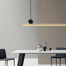 Axyaa Brass Line Strip Pendant Lamp - LED Linear Light Fixture