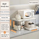 Axyaa Pull Out Microwave Shelf Sliding Kitchen Storage Rack Stainless Steel Shelves