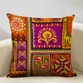 Axyaa African Dance Oil Painting Cushion Cover 45x45cm for Home Living Room Decor