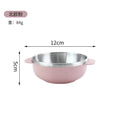 Axyaa Double Layer Rice Soup Bowl with Handle, Children's Tableware