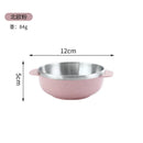 Axyaa Double Layer Rice Soup Bowl with Handle, Children's Tableware