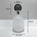 Frosted Glass Vase with Artificial Flowers - Axyaa Aesthetic Decor