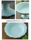 Axyaa Ceramic Relief Fruit Tray, High Leg Dim Sum Tray for Restaurant Decor