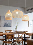 Axyaa Rattan Chandelier: Unique Lampshade Art for Home, Restaurant, Hotel
