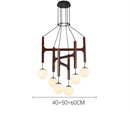 Axyaa Retro Nordic Walnut Pendent Lamp for Living Room and Bar Counter