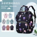 Axyaa Cartoon Print Mommy Diaper Bag Backpack with Bottle Insulation