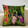 Axyaa African Parrot Flamingo Cushion Set for Home Decor & Comfort