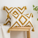 Boho Velvet Embroidery Cushion Cover by Axyaa