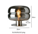 Axyaa Smoke Grey Small Table Lamp for Cozy Home Decor