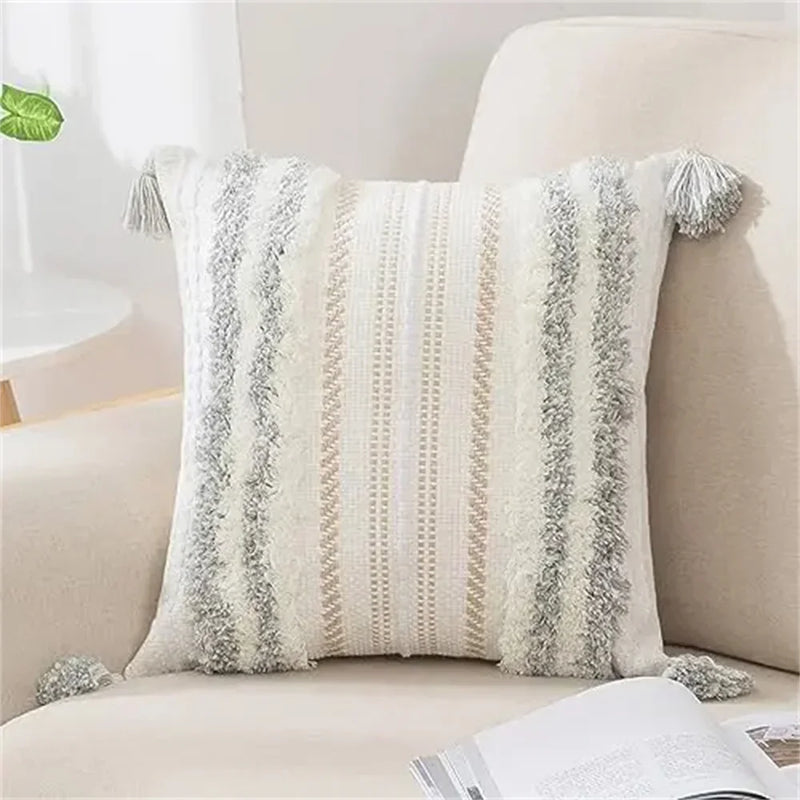 Axyaa Bohemia Tufted Woven Cushion Covers Set of 2