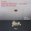 Axyaa Glass Ball Bubble Pendant Lamp: Modern, Personalized Art for Living or Dining Room