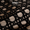 Axyaa Black Coffee Gold Velvet Square Pillow Cushion for Luxury Villa Model Room
