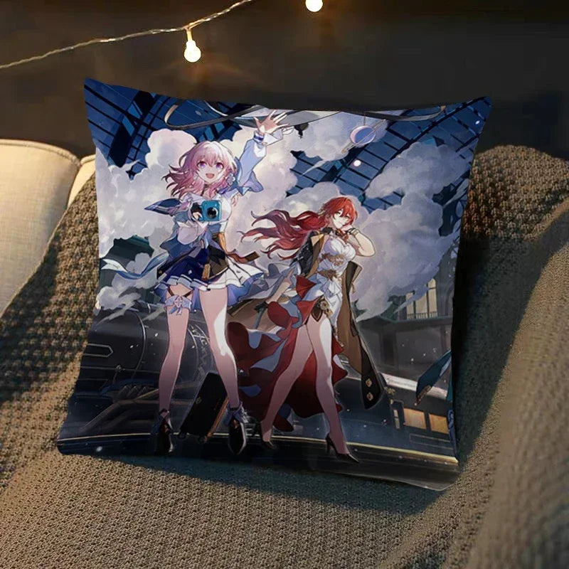 Axyaa Star Rail Square Cushion Cover - Luxury Sofa Decor & Wedding Gift