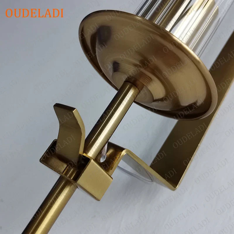 Axya Gold Tube Wall Sconce Retro Nordic Lighting