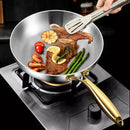 Axyaa 316 Stainless Steel Nonstick Frying Pan Wok for Gas Stove Induction