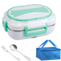 Axyaa Electric Heating Lunch Box 1L Warmer Container 110V 220V 24V 12V