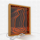 Axyaa 3D Cat Tunnel Neon Light Mirror Frame for Living Room Wall Art