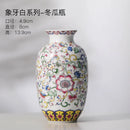 Axyaa Chinese Style Enamel Ceramic Vases Creative Home Office Decor