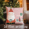Axyaa Merry Santa Christmas Pillow Covers for Sofa Bedroom Car - Rectangular Cushion
