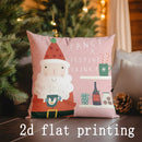 Axyaa Merry Santa Christmas Pillow Covers for Sofa Bedroom Car - Rectangular Cushion