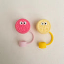 Axyaa Biscuit Silicone Straw Cap for Stanley Water Cups, Large Diameter Reusable Dustproof Plug