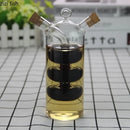 Axya Glass Oiler Vinegar & Soy Sauce Condiment Bottles - Kitchen Spice Organizer