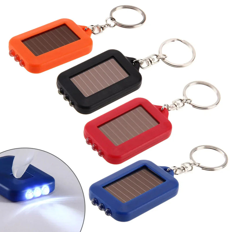 Axya Mini LED Keychain Flashlight - Small Solar Emergency Torch