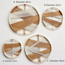 Axyaa Round Hemp Rope Weaving Wall Hanging Decor Tapestry