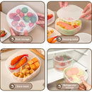 Axyaa Transparent Divided Bento Box - Portable, Microwave Safe, Sealed Lunch Box