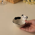 Axyaa Panda Ceramic Dipping Dish, Mini Fruit Bowl, Steamer, Snack Bowl - Home & Restaurant Tableware