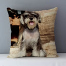 Axyaa Schnauzer Decorative Cushion Cover 45x45cm Cozy Couch Pillow Square Bed Linen Fabric