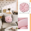 Axyaa Velvet Knot Pillow Large Round Decorative for Home Couch Office