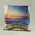 Blue Ocean Seascape Pillow Cover for Home Sofa Decor with Axyaa Brand